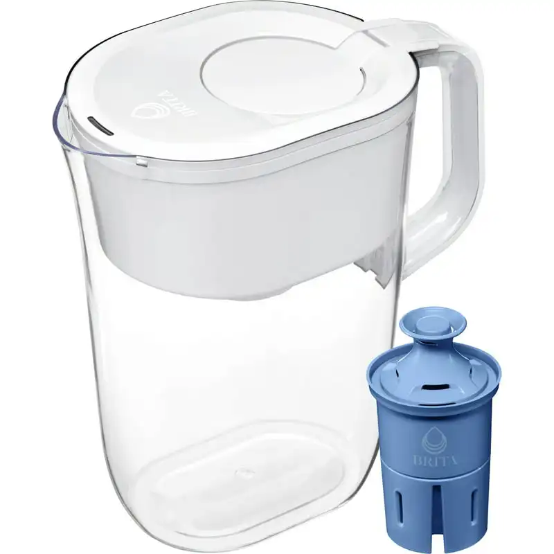 

10 Cup Water Filter Pitcher with 1 Filter, Tahoe, White