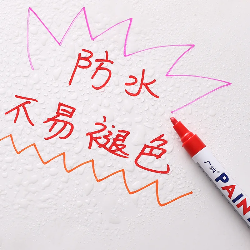 Permanent marker Paint Cleaner Car Wheel Tire Oily Painting Pen Auto Rubber Tyre Polishes Metal Graffiti Touch Scratch Wet Wax