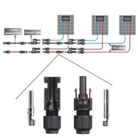 Connecteurs solaires 5 paires/lot avec 2 clés, connecteur de panneau solaire étanche, connecteur solaire PV pour câble solaire 6