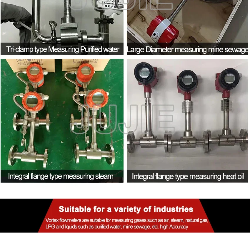 Digital Steam Vortex Air Flow Meter Intelligent Steam Compressed Air High-precis