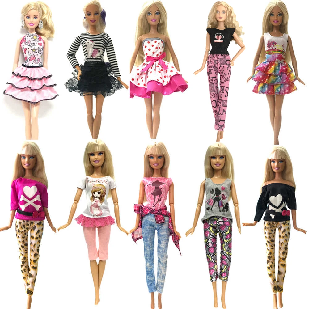

NK 10 Set 1/6 Princess Handmade Clothes Fashion Outfit Short Dress Party Skirt For Barbie Doll Accessories Child Girl Gift Toy
