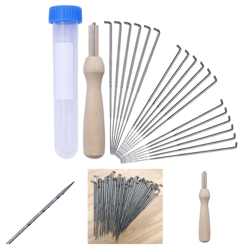 Description Picture 3 of item20pcs/set Sewing Needles 3 Sizes Felting Needles Artesanato Wool Felt Pocked Needles Set DIY Craft Felt Tools With Wood Handle