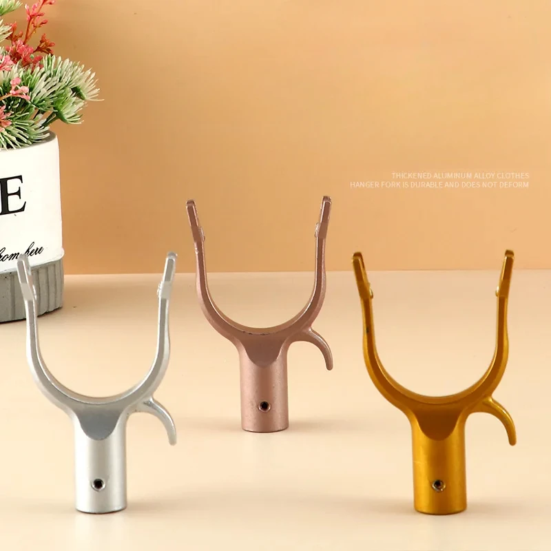 1pcs Aluminium Alloy 3 Colors Clothes Rack Durable Home Accessories Laundry Hanging Fork Portable Clothes Airing Fork Support