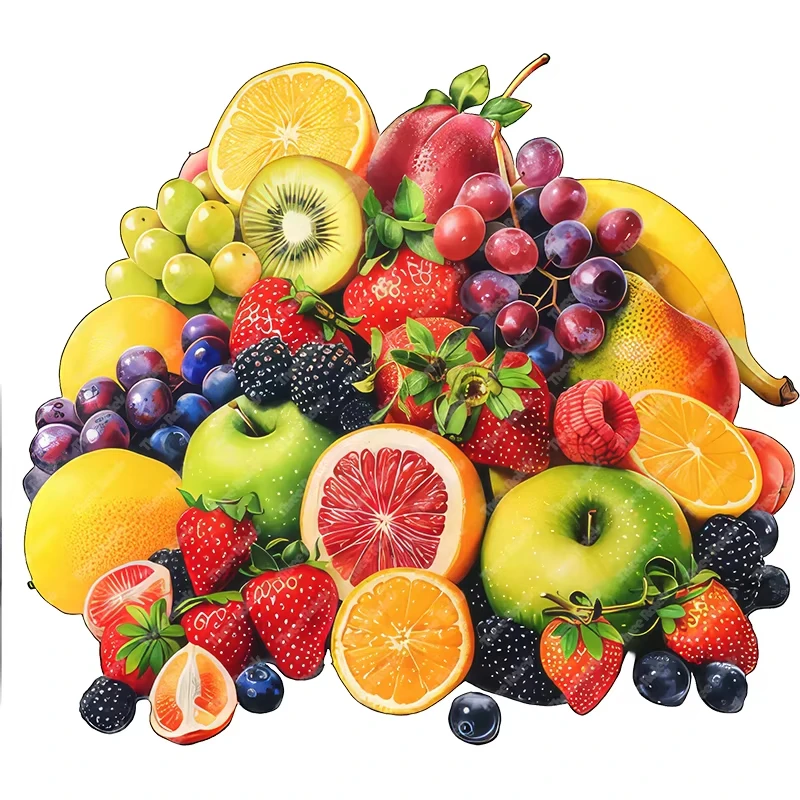 Three Ratels Bright tropical fruit classic stickers kitchen decoration refrigerator decals dessert shop window sticke G05 wall stickers,window stickers