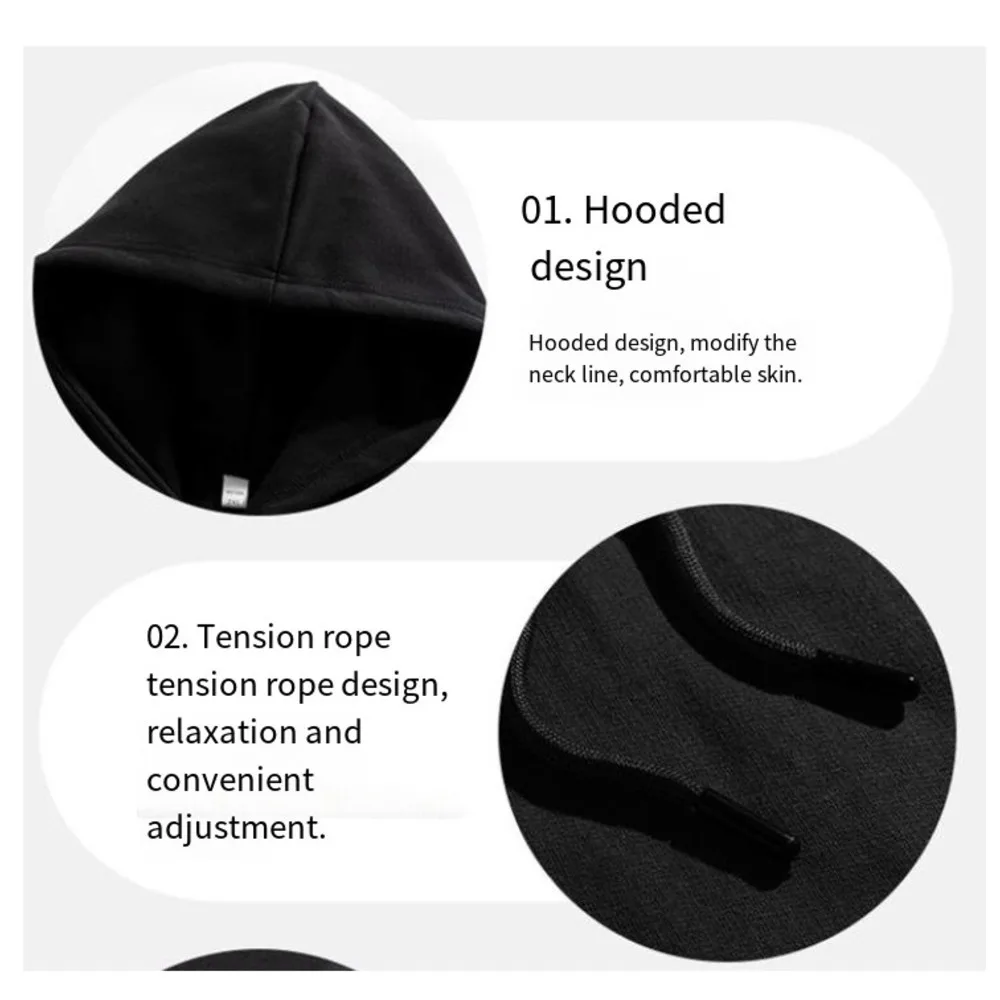 Spring and Autumn unisex hooded jacquard sweatshirt men, long sleeved loose top for men_voghion.com