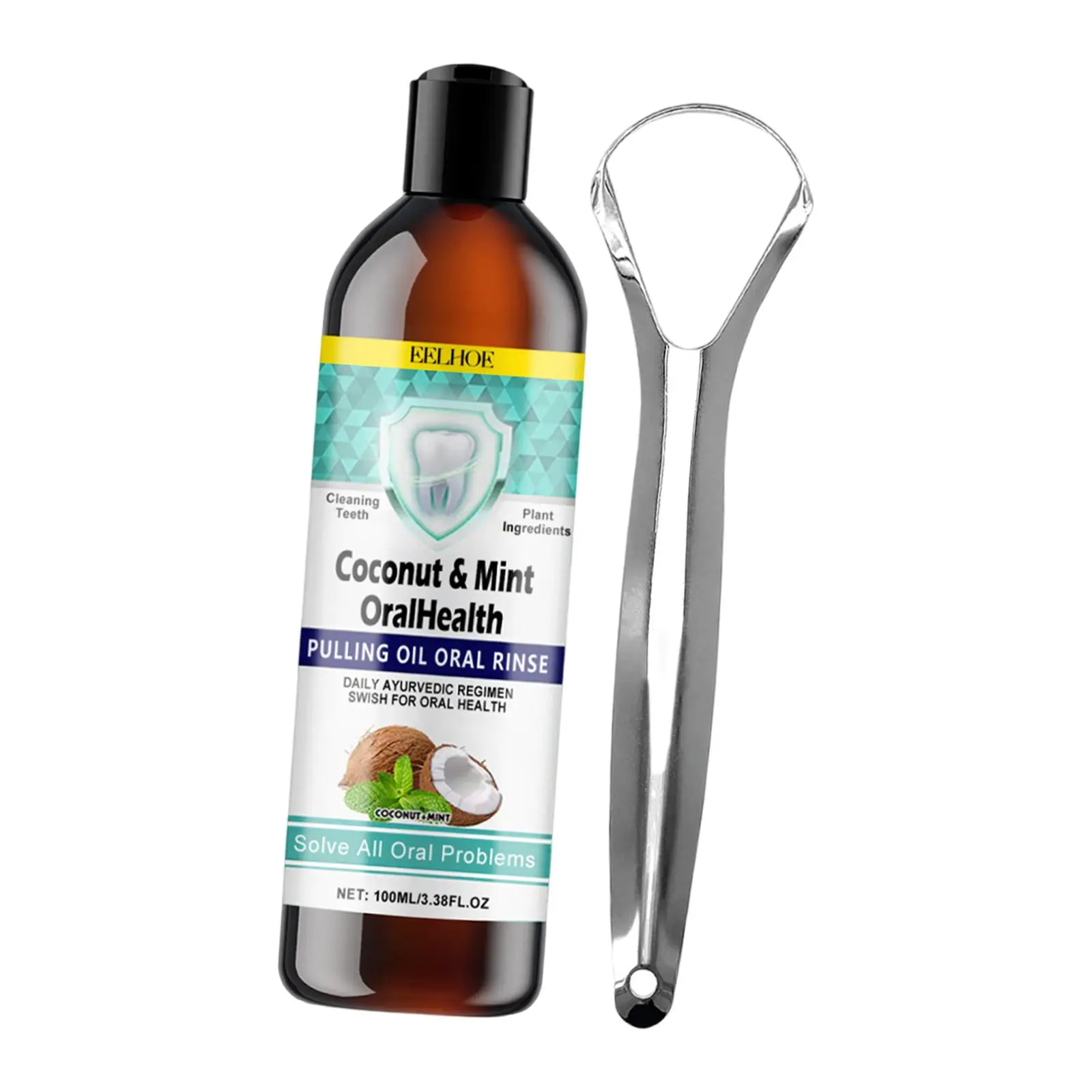 Coconut Oil Mouthwash Easy to Use Teeth Cleaning Fresh Brightening Accessory