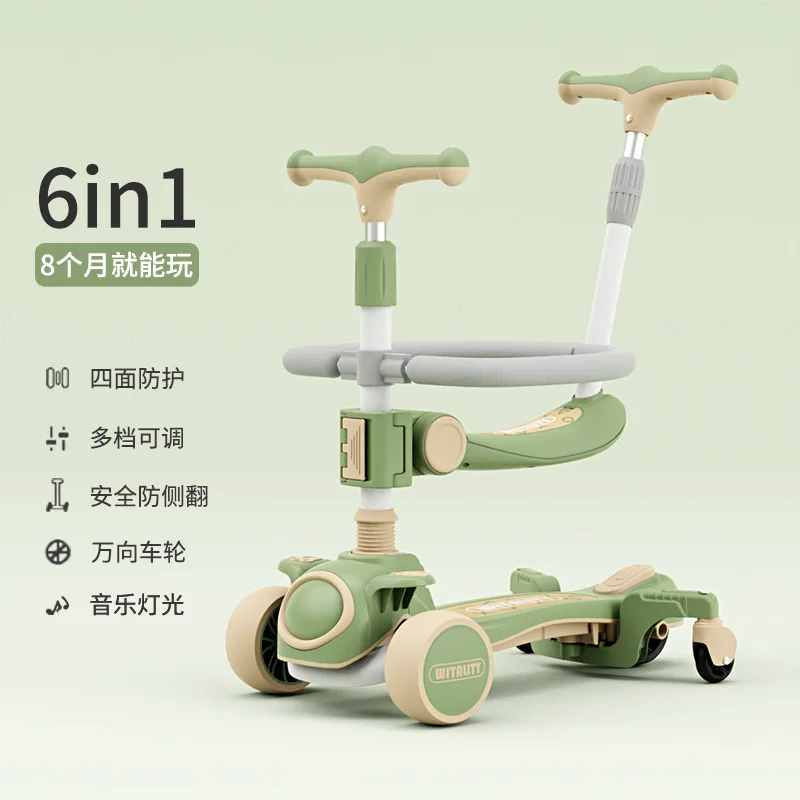 Children's Skateboard New 5-in-1 Baby Multifunctional Skateboard Car 1-3 To 8 Years Old Car