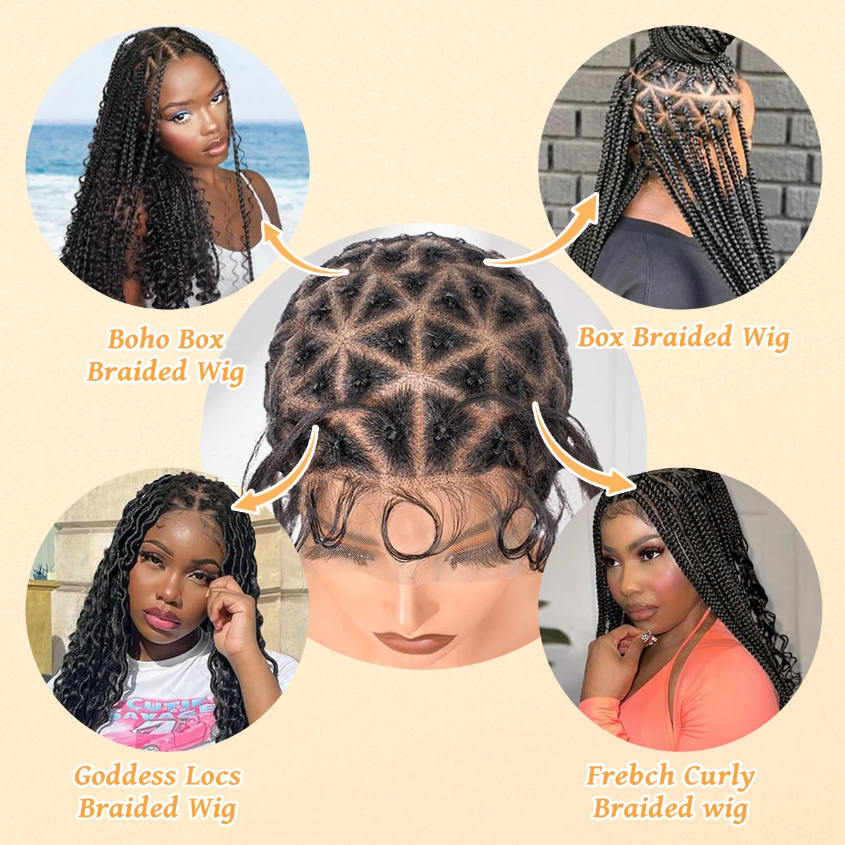 Braided Wig Cap With Baby Hair Double Full Hd Lace Crochet Wig Caps For Easier Sew In Crochet Braids Hair Wigs Caps For Women wig caps