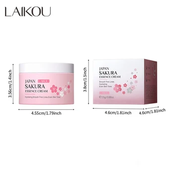 LAIKOU 25g Japan Sakura Face Cream Hydrate Cosmetics Moisturizing Cherry Blossom Essence Refreshing Facial Lotion Emulsions - Thumbnail 4