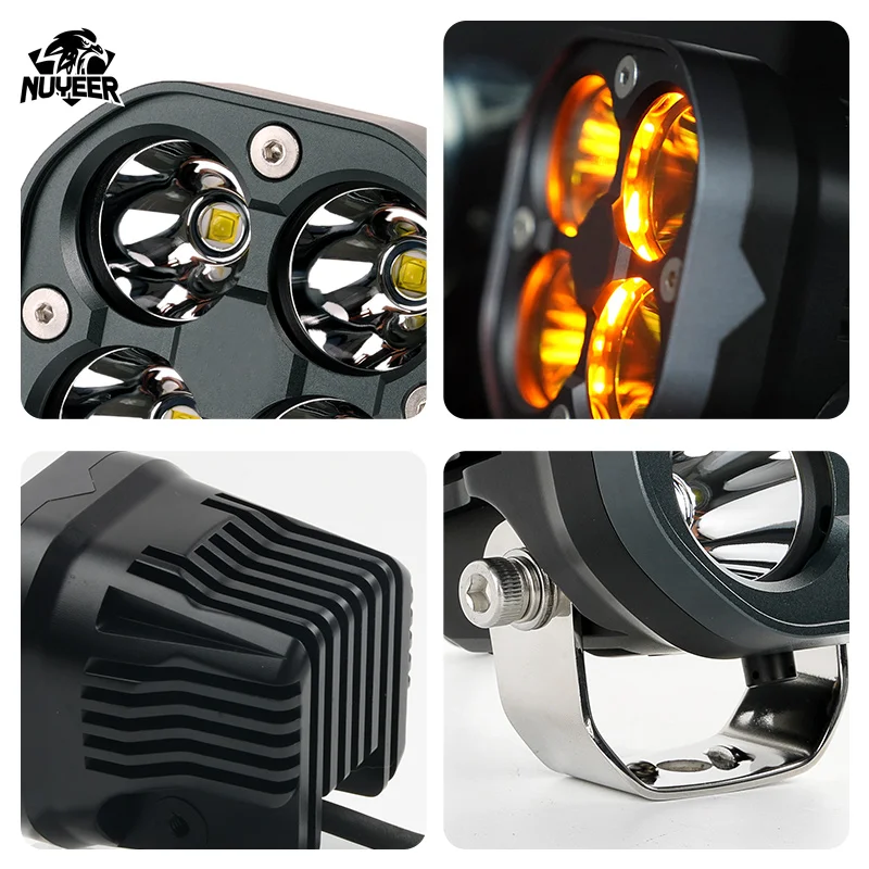 3Inch 46W LED Square Pod Lamps 12V-24V IP68 Waterproof Fog Driving Work Light For Car Offroad 4x4 Truck SUV ATV UTV Boat