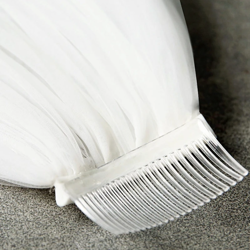 Wedding Veil for Kids Comb Girls First Communion Veil Tulle Veils Wedding Hair Accessories 2 Tier Short Length bridal veil