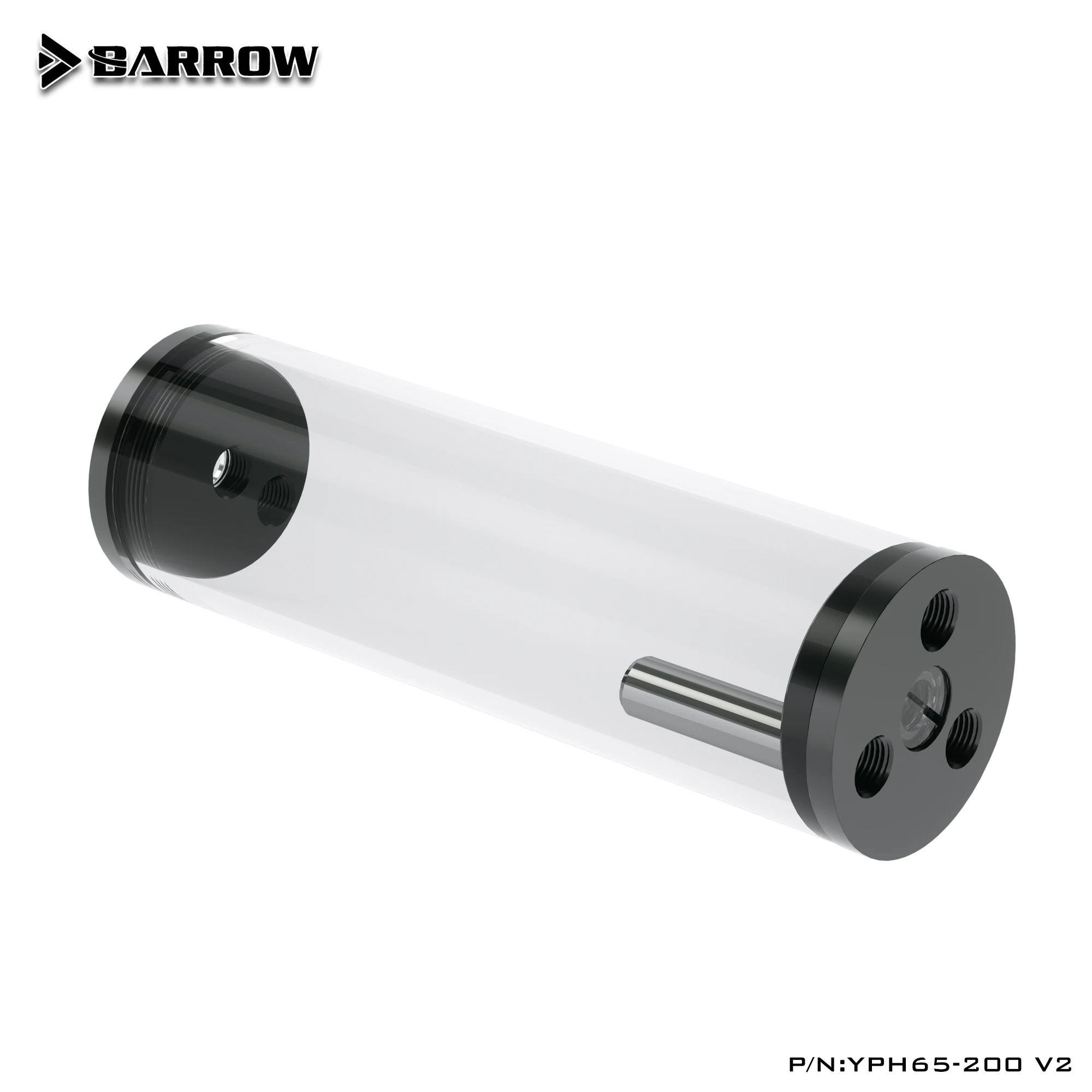 Carrinho de Mão Yph65 v2 Tanque de Reservatório Transparente Acrílico de 65 mm de Diâmetro Preto Branco 98 135 220 300 mm Reservatórios de Refrigeração de Água - Imagem 5