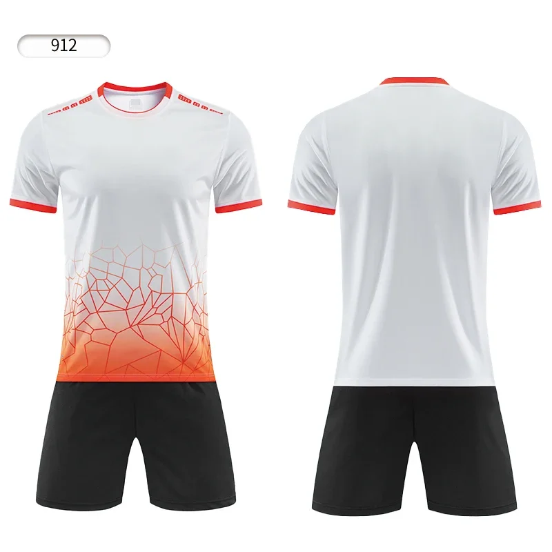Youth Soccer Jersey Set - Kids Short Sleeve Football Uniform Kit