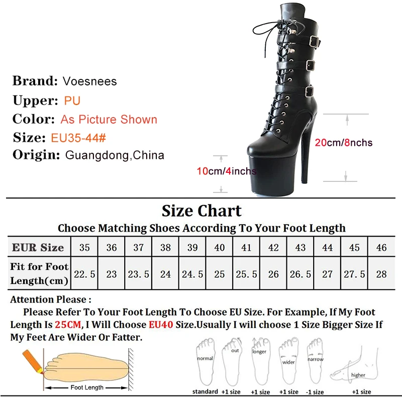 20cm/8Inchs Sexy Women Pole Dancing Shoes Bright Material Buckle Customized ColorHeels Model Banquet Runway Stage Ankle Boots