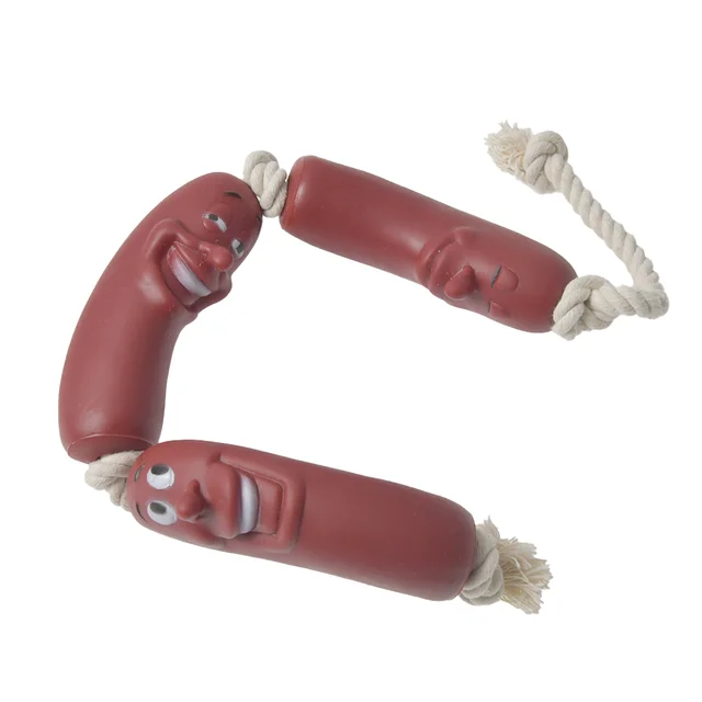 os a macher chien à mâcher en forme de saucisse pour chien, 1/3 pièces, interactif, amusant – Image 3