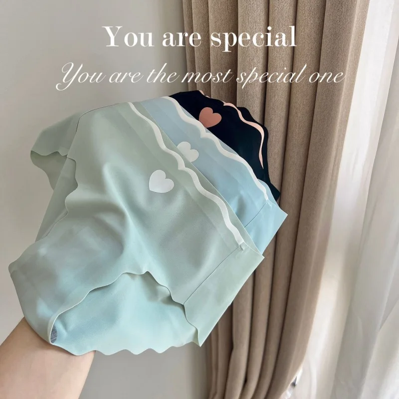 

Sweet One-Piece Traceless Girl Love Underwear Ice Silk New Comfort Breathable Summer Pure Desire