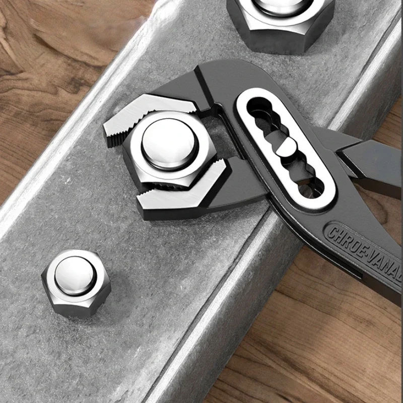 8/10'' Multipurpose Water Pump Pliers Adjustable Heavy Duty Wrenches Opening Water Pipe Clamp Hand Repair Tool for Plumber