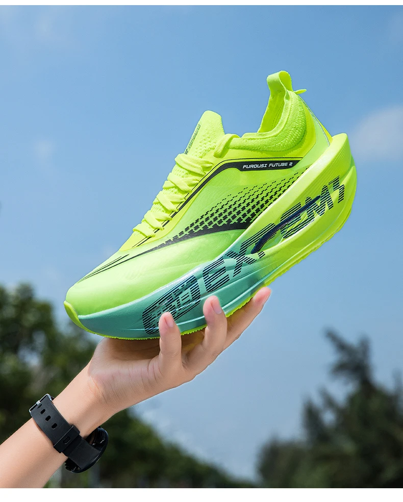 Marathon Air Cushion Carbon Plate Sports Running Shoes Men Breathable Lightweight Women Comfortable Nonskid Speciality_vogvips.com