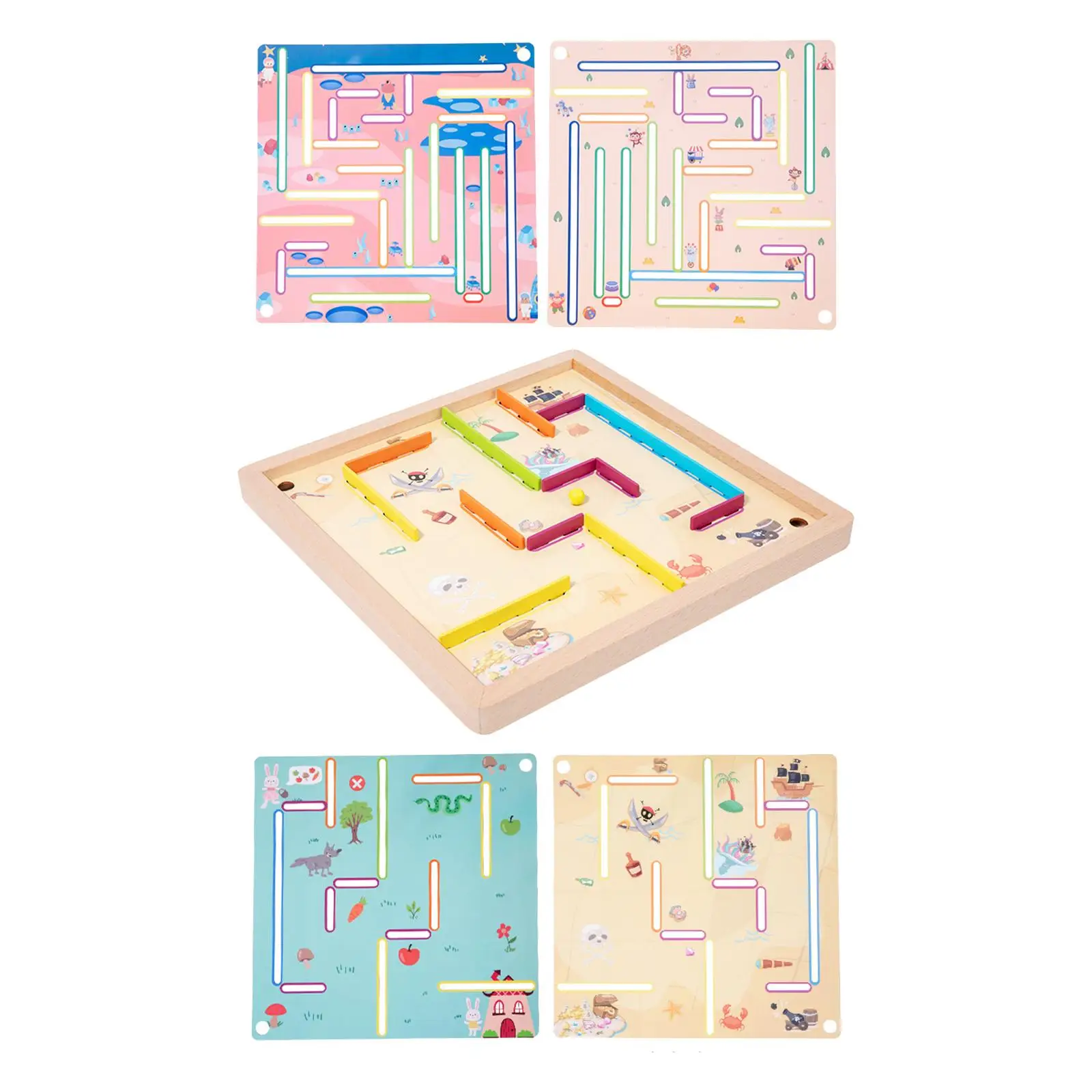 

Maze Game Labyrinth Board Game Brain Teaser Color Learning Activity Puzzle for Kids Girls Boys Preschool Children Birthday Gift