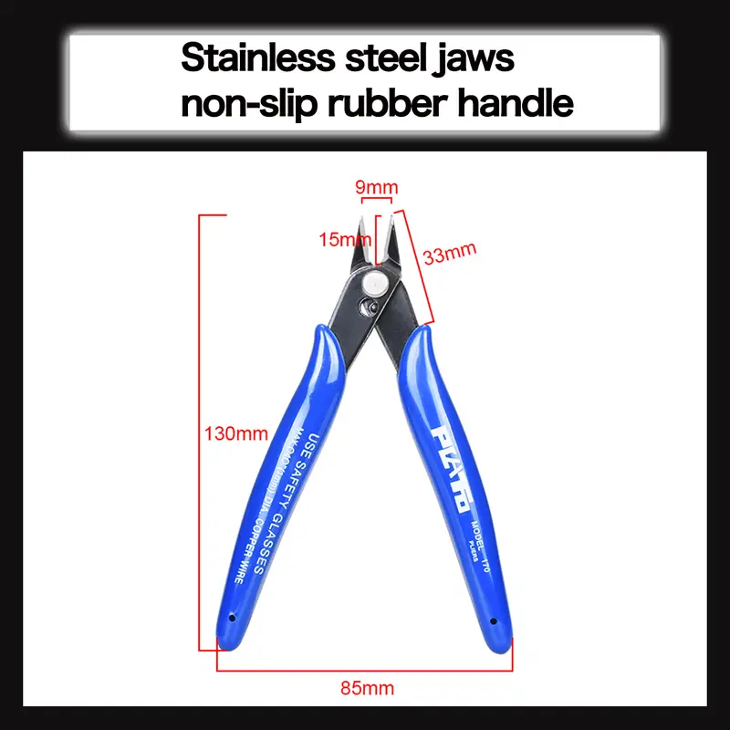 1pcs PLATO 170 Wishful Clamp DIY Electronic Diagonal Pliers Side Cutting Nippers Wire Cutter 3D Printer Parts - Image 4