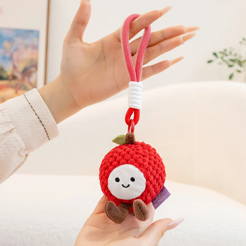 Cute Fruit Plush Keychain Soft Stuffed Toy Bag Ornament For Girls_voghion.com