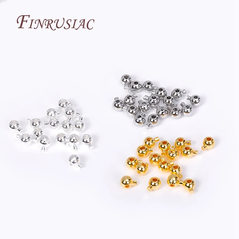 18K Gold Plated Crimp Beads Crimps For Jewelry Crimp End Beads Supplies For Jewelry DIY Accessories crimp beads
