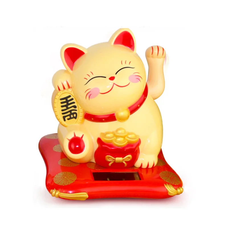 Birthday Gift Checkout Counter Decor Japanese/Chinese Style Wealth Shaking Hands Lucky Cat Waving Cat Oranment 1Pcs