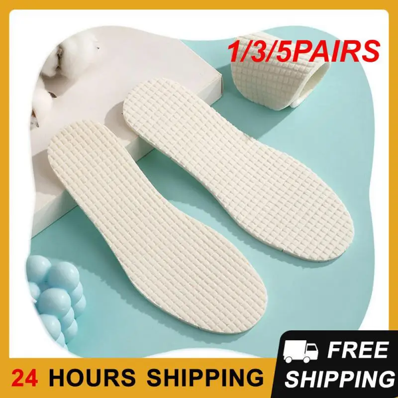 

1/3/5PAIRS Absorb Sweat High Rebound Support Emulsion Deodorant Insole Latex Insole Breathable And Sweat-absorbing