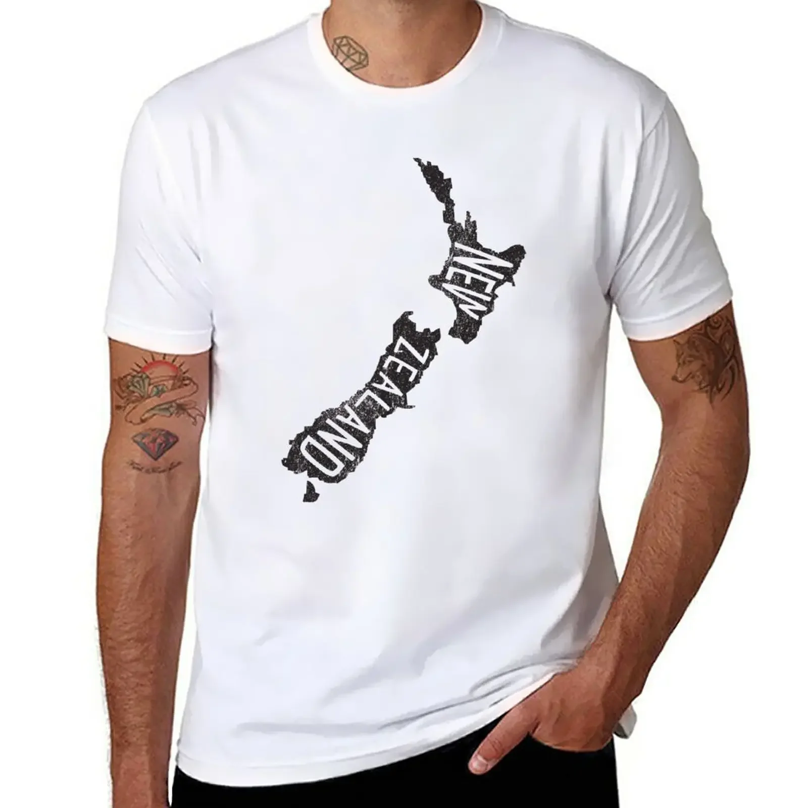 

NEW ZEALAND T-Shirt plus sizes summer tops boys whites mens graphic t-shirts