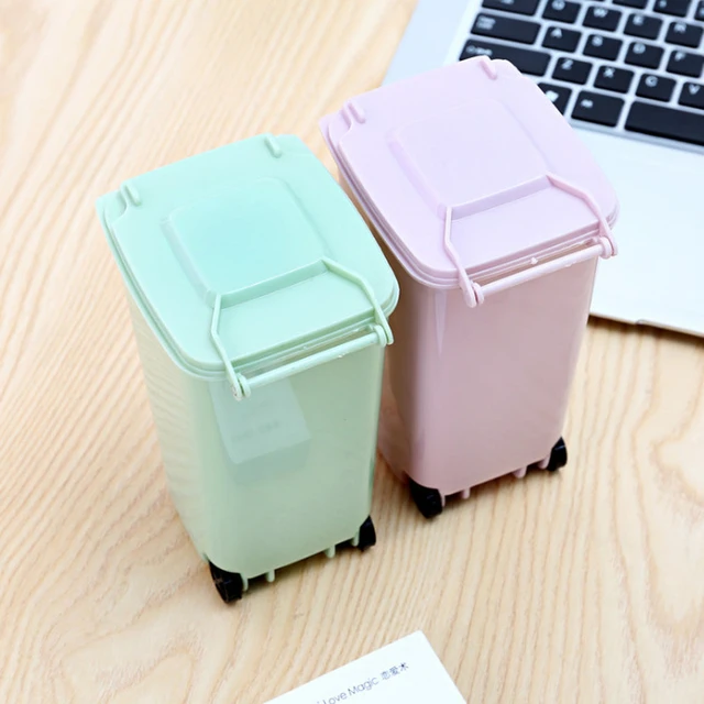 Mini kleine Desktop-Mülleimer mit Shake-Abdeckung Müllkorb Home Tisch  Bürobedarf Mülleimer Mülleimer Kleinigkeiten Fass Box - AliExpress