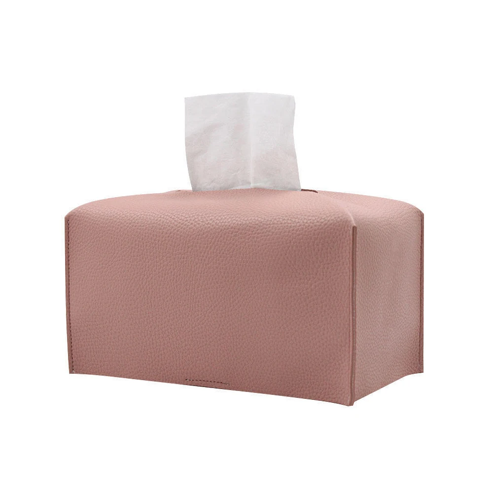 Tissue Box Abdeckung PU Leder Moderne Einfachheit Tissue Organizer Halter Wohnzimmer Auto-Tragende Toilette Badezimmer Quadratische Tissue Fall – Detail 9
