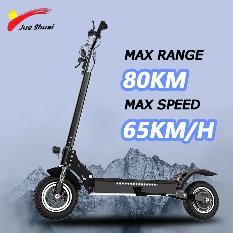 52V 23.4/20AH Lithium Battery Electric Scooter 80KM Max Distance E-Scooter 10Inch Wheel Patinete El&eacute;ctrico Dual disc brake
