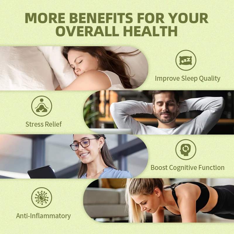 3600MG Ashwagandha Capsules Sleep Health Help Sleep Relieve Stress & Anxiety Relax Improve Mood Anti-inflammatory