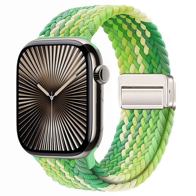 Nylon Braided Magnetic Loop Strap with Metal Accents