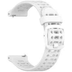 Durable Waterproof 22mm Silicone Watch Strap - Breathable Design - 1PCS 22mm Universal (B - White)