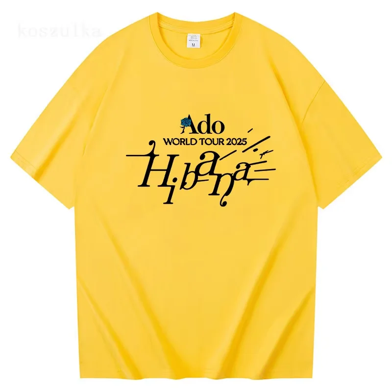 Ado WORLDTOUR 2025 「Hibana」 ライブTシャツ M 新品 Ado WORLD TOUR 2025 Hibana Tshirts Cotton Short Sleeve