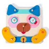 Creative Face Changing Game Early Education Express Emotions Puzzle Interaction Train Brain Wooden Toy For Baby Children Gifts 1