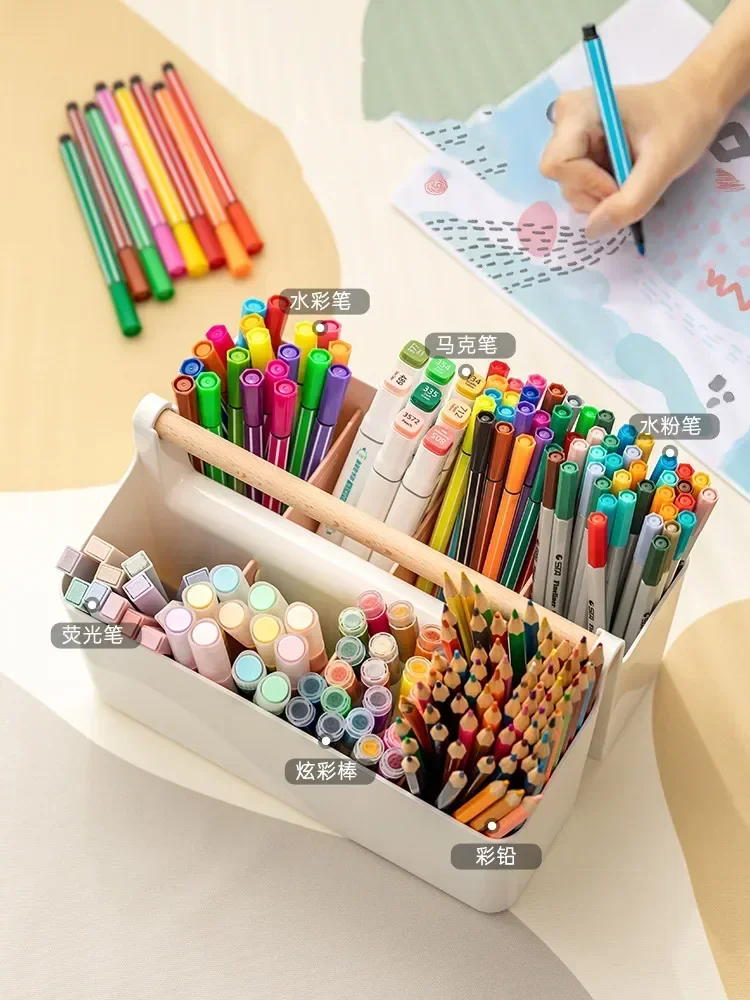 Marker Pen Holder Stand Paint Brush Organizer Marker Pen Holder Case  Stackable Desk Organizer Case for Marker Pen Pencil - AliExpress