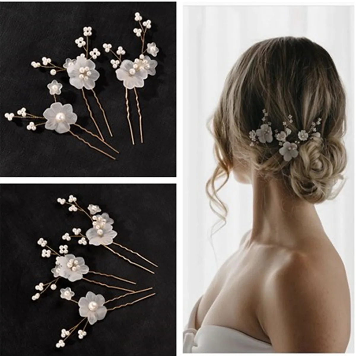 Silver Color Pearl Rhinestone Wedding Hair Combs Hair Accessories for Women Accessories Hair Ornaments Jewelry Bridal Headpiece crystal pearl headdress for bride white vine headband luxury rhinestone hair band bride hair accessories wedding ornaments