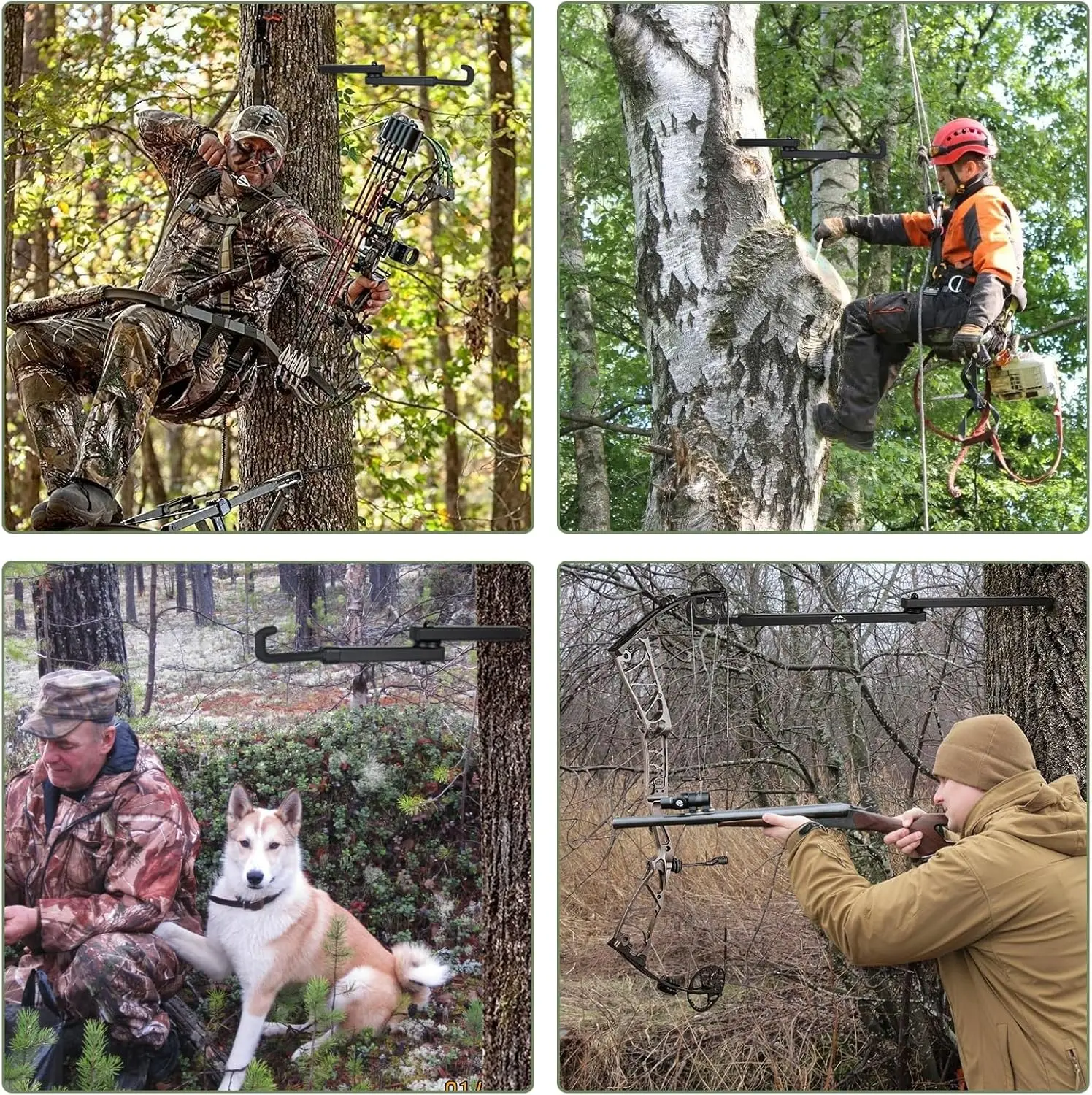 Tree Stand Bow Hangers Bow Hunting Folding Holder Archery Shooting Gear Tree Stand Outdoors Hunting Supplies