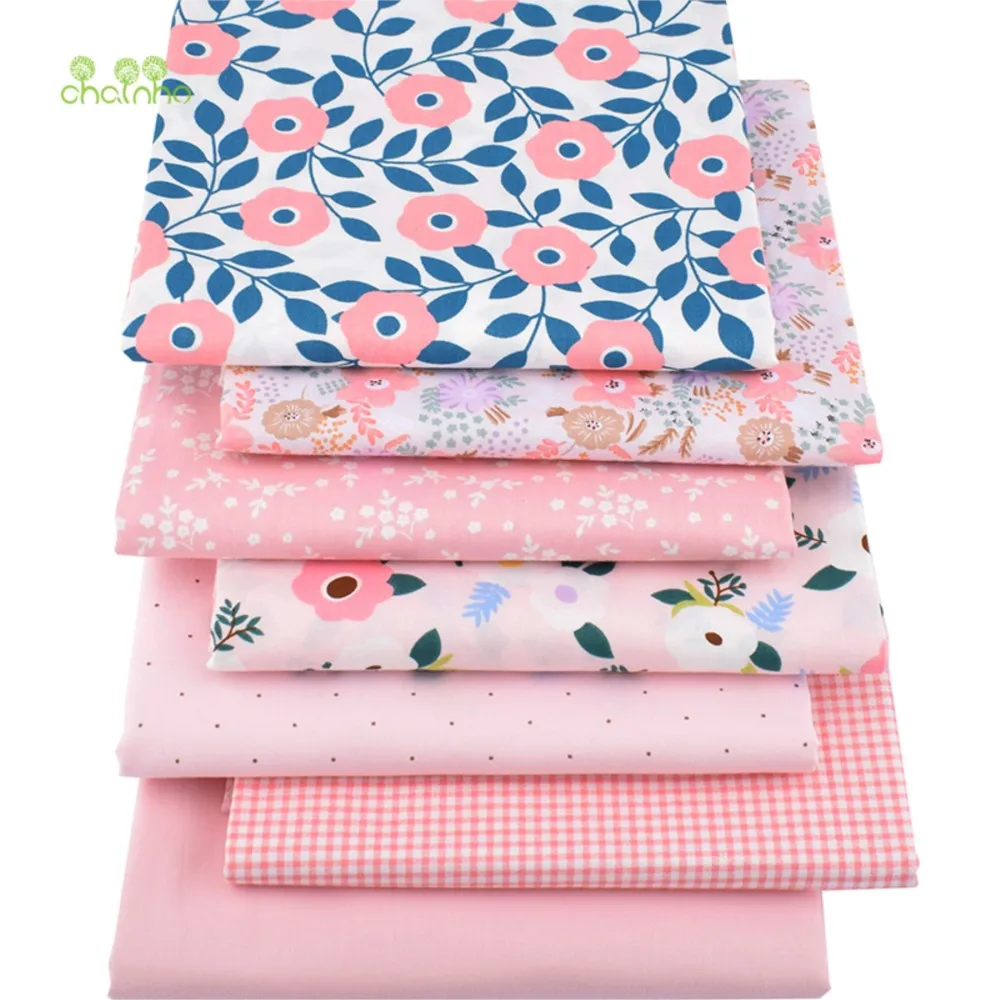 Chainho,Printed Twill Weave Cotton Fabric,Patchwork Cloth,DIY Sewing Quilting Material,Floral Series Textile,20x50cm or 40x50cm