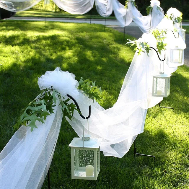 Gaze de gaze 500cm x 48cm, 1 pièce, aménagement de mariage, décoration d'arc, fête de jardin, escaliers, chaise, décoration arrière, organza 2