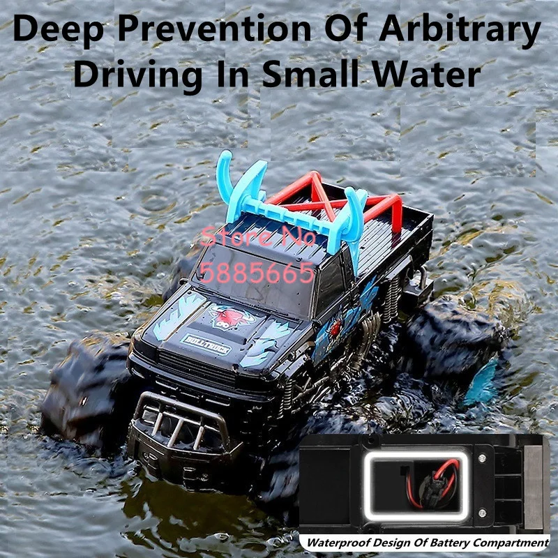High Speed Off Road Climbing RC Car Model 4WD Water&Land Racing 360° Rotate All Terrain Waterproof Remote Control Car Boy Gift 3