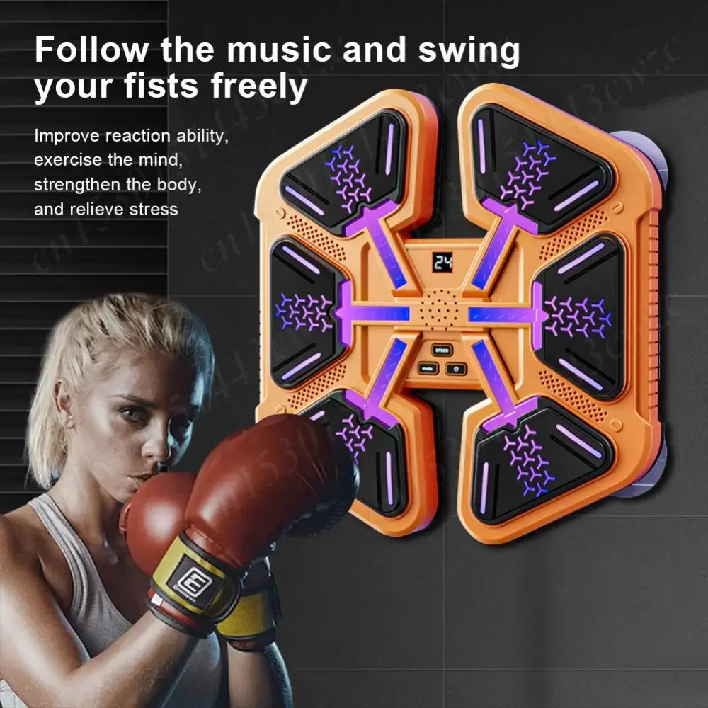 Smart Bluetooth Boxing Machine with Gloves,Smart Music Boxing Trainer Punching Equipment Bluetoot Wall-Mounted Wall Target Toys
