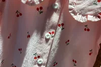 Spring Autumn New Baby's Girl Clothes Cherry Cardigan Shirt Coat for toddler Girl Baby Cloth Outfit wear Versatile Shirt blouse 6