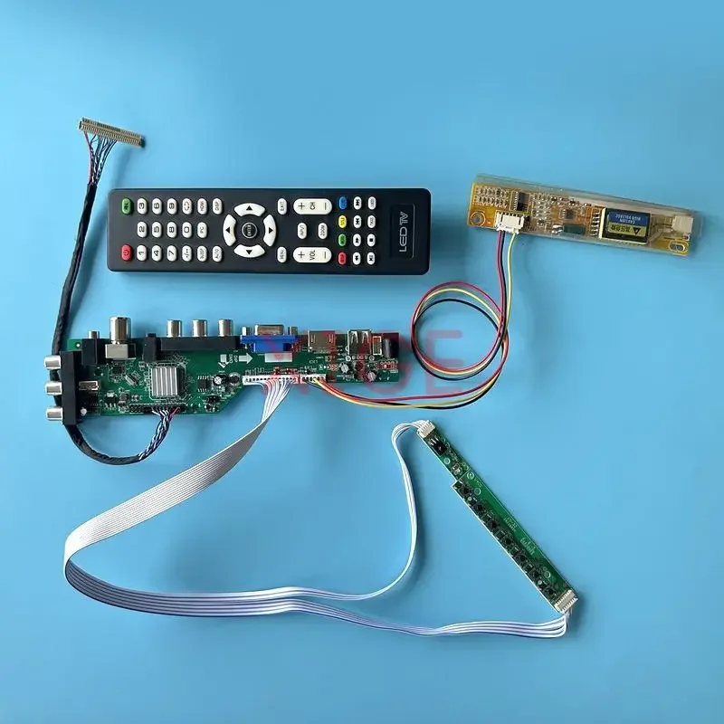 Плата драйвера ЖК-дисплея для LTN140W1 B140EW01 CLAA140WA01A, DVB цифровой 1CCFL ЖК-монитор 30Pin LVDS IR + AV + USB + HDMI + VGA Комплект «сделай сам» 1280*768
