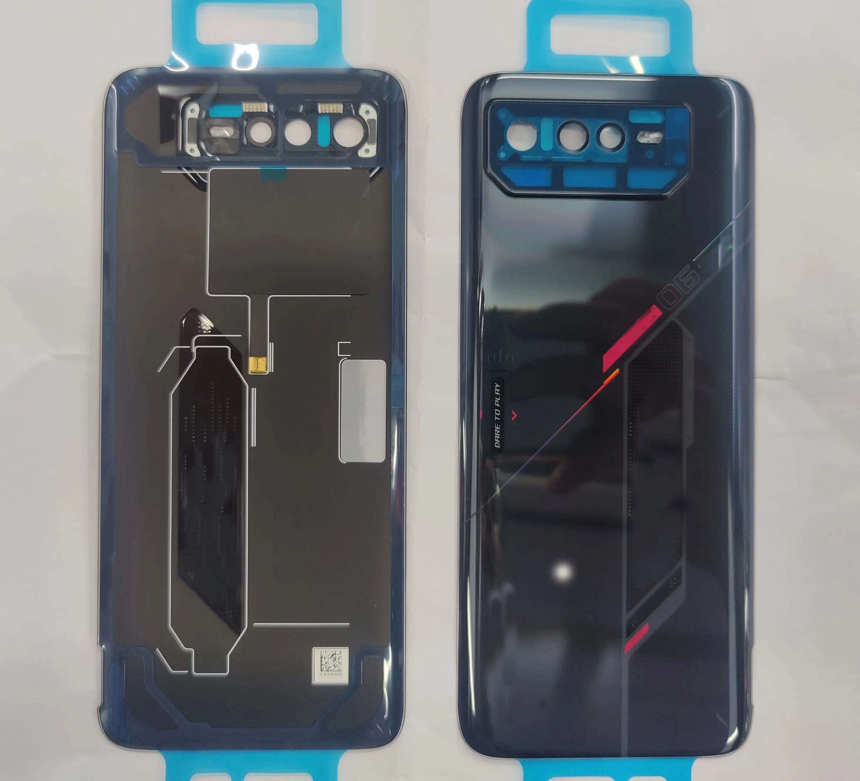 Asus ROG 6 배터리 커버 하우징 용 6.78 뒷면 커버 Asus ROG Phone 6 뒷면 커버 케이스 + 스티커 Tencent 버전