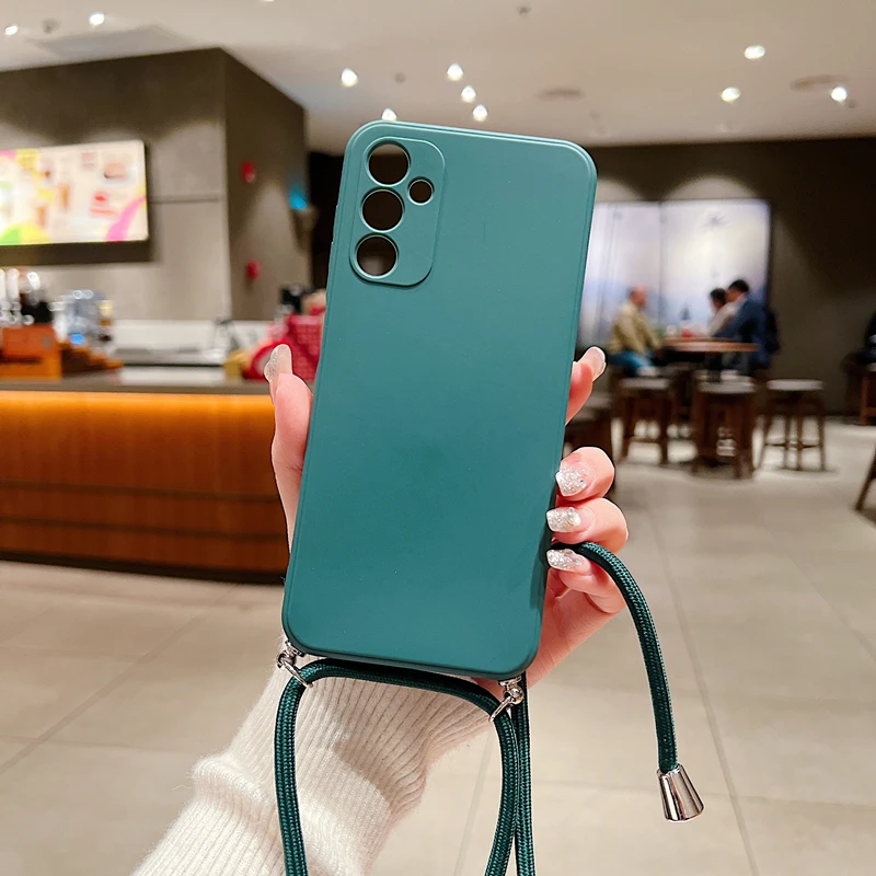 thumbnail image 1 of Funda con correa cruzada para Samsung Galaxy, carcasa trasera de TPU suave de silicona, S24, S23, S22 Ultra, S21, S20 FE, S10, S9, S8 Plus, Note 20, 1 of 5