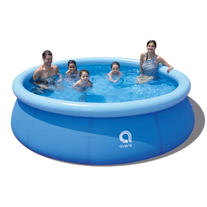 180*73cm Adult Children's Inflatable PVC Round Swimming Pool Summer Home Outdoor Bathtub Clip Net Thickened Cushion Pool