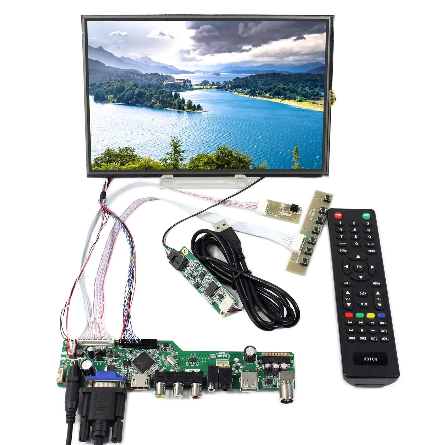 

HD MI VGA AV USB LCD Driver Board 10.1" M101NWWB 1280x800 LCD Touch Screen